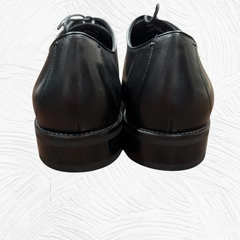 Cole Haan Lenox Hill Cap Toe Oxford C11630 Classic‎ Black Leather Men 12M NEW